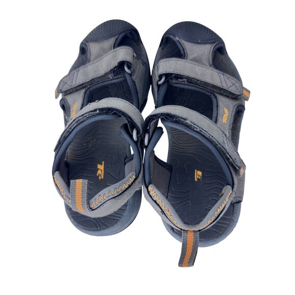 Teva Toachi Hiking Sandals Child 11C Gray Hook & Loop Rubber Sole Closed Toe - Picture 4 of 9